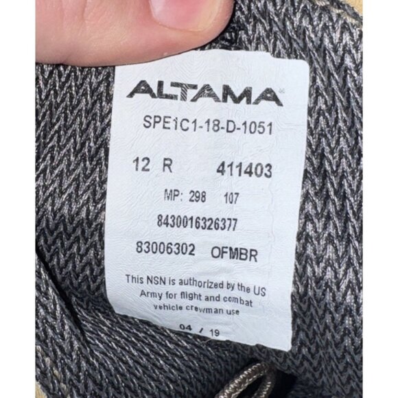 Altama Mens Temperate Weather Military Combat Army Boots Size 12 R Sand Tan - Picture 8 of 9